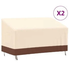 Bankabdeckungen für 3-Sitzer-Bänke, 2 Stück, aus Oxford 600D Stoff, 159x84x56/81 cm. von , Abdeckungen für Gartenmöbel - Ref:...