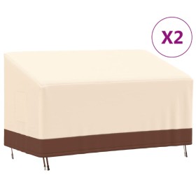 Bankabdeckungen für 3-Sitzer-Bänke, 2 Stück, aus Oxford 600D Stoff, 159x84x56/81 cm. von , Abdeckungen für Gartenmöbel - Ref:...