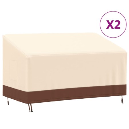 Bankabdeckungen für 3-Sitzer-Bänke, 2 Stück, aus Oxford 600D Stoff, 159x84x56/81 cm. von , Abdeckungen für Gartenmöbel - Ref:...