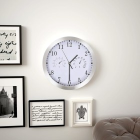 Reloj de pared de cuarzo higrómetro y termómetro 30 cm blanco de vidaXL, Relojes de pared - Ref: Foro24-50623, Precio: 29,33 ...