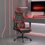 Silla gaming de masaje y reposapiés cuero sintético negro rojo de , Sillones para videojuegos - Ref: Foro24-345435, Precio: 1...
