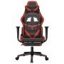 Gaming-Stuhl mit Massage und Fußstütze aus schwarz-rotem Kunstleder von , Gaming-Stühle - Ref: Foro24-345435, Preis: 127,18 €...