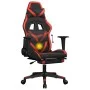 Gaming chair with massage and footrest in black red synthetic leather by , Gaming chairs - Ref: Foro24-345435, Price: 125,39 ...