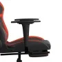 Gaming chair with massage and footrest in black red synthetic leather by , Gaming chairs - Ref: Foro24-345435, Price: 125,39 ...
