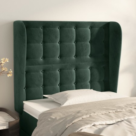 Kopfteil mit dunkelgrünen Samtohren 83x23x118/128 cm von , Kopf- und Fußteile - Ref: Foro24-3118423, Preis: 84,52 €, Rabatt: %