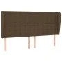 Headboard with dark brown fabric ears 163x23x118/128 cm by , Headboards and footboards - Ref: Foro24-3118399, Price: 121,94 €...