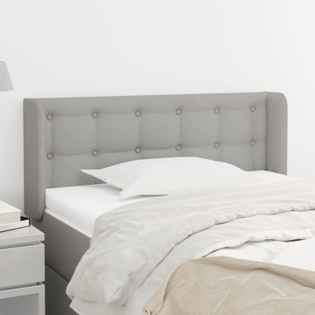 Kopfteil aus hellgrauem Stoff, 83 x 16 x 78/88 cm von , Kopf- und Fußteile - Ref: Foro24-3119176, Preis: 48,15 €, Rabatt: %