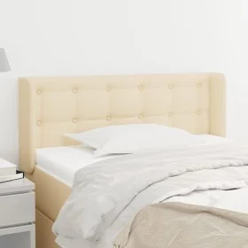 Cream fabric headboard 83x16x78/88 cm by , Headboards and footboards - Ref: Foro24-3119181, Price: 44,29 €, Discount: %