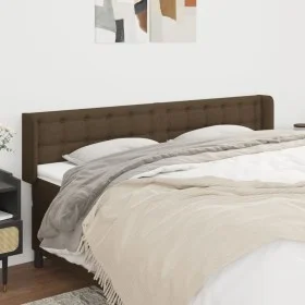 Dark gray fabric headboard 163x16x78/88 cm by , Headboards and footboards - Ref: Foro24-3119211, Price: 66,86 €, Discount: %