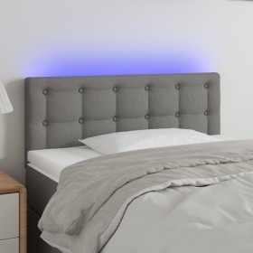 Headboard with LED in dark gray fabric 80x5x78/88 cm by , Headboards and footboards - Ref: Foro24-3122021, Price: 44,09 €, Di...