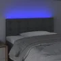 Headboard with LED in dark gray fabric 80x5x78/88 cm by , Headboards and footboards - Ref: Foro24-3122021, Price: 47,08 €, Di...