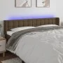 Cabecero con LED de tela marrón oscuro 163x16x78/88 cm de , Cabeceros y pies de cama - Ref: Foro24-3123679, Precio: 72,25 €, ...