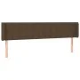 Dark brown fabric headboard with LED 163x16x78/88 cm by , Headboards and footboards - Ref: Foro24-3123679, Price: 72,27 €, Di...