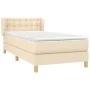 Box spring bed with cream fabric mattress 100x200 cm by , Beds and slatted bases - Ref: Foro24-3127106, Price: 316,08 €, Disc...