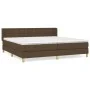 Box spring bed with dark brown fabric mattress 160x200 cm by , Beds and slatted bases - Ref: Foro24-3130604, Price: 480,09 €,...