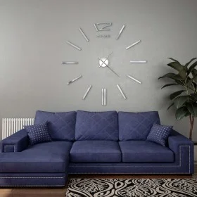 3D-Wanduhr mit modernem Design 100 cm XXL Silber von vidaXL, Wanduhren - Ref: Foro24-50637, Preis: 24,42 €, Rabatt: %