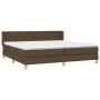 Box spring bed with dark brown fabric mattress 160x200 cm by , Beds and slatted bases - Ref: Foro24-3130604, Price: 480,09 €,...