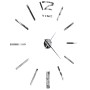 Reloj de pared 3D con diseño moderno 100 cm XXL plateado de vidaXL, Relojes de pared - Ref: Foro24-50637, Precio: 25,02 €, De...