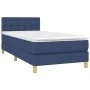 Box spring bed with mattress and LED blue fabric 80x200 cm by , Beds and slatted bases - Ref: Foro24-3133995, Price: 281,31 €...