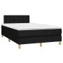 Box spring bed with LED mattress black fabric 120x200 cm by , Beds and slatted bases - Ref: Foro24-3134023, Price: 381,03 €, ...