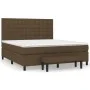 Box spring bed with dark brown fabric mattress 160x200 cm by , Beds and slatted bases - Ref: Foro24-3136928, Price: 580,98 €,...