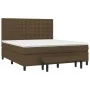 Box spring bed with dark brown fabric mattress 160x200 cm by , Beds and slatted bases - Ref: Foro24-3136928, Price: 580,98 €,...