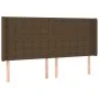 Box spring bed mattress LED lights dark brown fabric 160x200cm by , Beds and slatted bases - Ref: Foro24-3138648, Price: 554,...