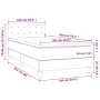 Box spring bed with black fabric mattress 100x200 cm by , Beds and slatted bases - Ref: Foro24-3140355, Price: 300,10 €, Disc...