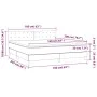 Box spring bed with dark brown fabric mattress 160x200 cm by , Beds and slatted bases - Ref: Foro24-3140388, Price: 484,98 €,...