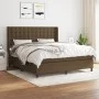 Box spring bed with dark brown fabric mattress 160x200 cm by , Beds and slatted bases - Ref: Foro24-3131764, Price: 546,15 €,...