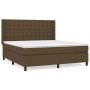 Box spring bed with dark brown fabric mattress 160x200 cm by , Beds and slatted bases - Ref: Foro24-3131764, Price: 566,70 €,...