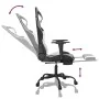 Silla gaming con reposapiés cuero sintético negro blanco de , Sillones para videojuegos - Ref: Foro24-3143658, Precio: 119,10...