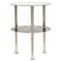Side table 2 levels black transparent tempered glass 38cm by , Side tables - Ref: Foro24-322789, Price: 35,26 €, Discount: %