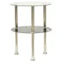Side table 2 levels black transparent tempered glass 38cm by , Side tables - Ref: Foro24-322789, Price: 34,67 €, Discount: %