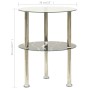 Side table 2 levels black transparent tempered glass 38cm by , Side tables - Ref: Foro24-322789, Price: 35,26 €, Discount: %
