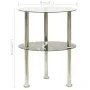 Side table 2 levels black transparent tempered glass 38cm by , Side tables - Ref: Foro24-322789, Price: 34,67 €, Discount: %