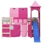 Curtains for loft bed with tunnel and pink tower by , Accessories for beds and slatted bases - Ref: Foro24-835921, Price: 53,...
