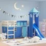Cortinas para cama alta con torre poliéster azul de , Accesorios para camas y somieres - Ref: Foro24-835923, Precio: 28,99 €,...