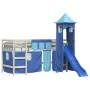 Cortinas para cama alta con torre poliéster azul de , Accesorios para camas y somieres - Ref: Foro24-835923, Precio: 28,99 €,...