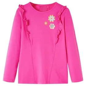 Dunkelrosa Langarm-T-Shirt für Kinder 128 von , Kinder-T-Shirts - Ref: Foro24-13687, Preis: 8,30 €, Rabatt: %