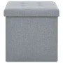 Klapphocker mit Stauraum Kunstleinen hellgrau von vidaXL, Klapphocker und Stühle - Ref: Foro24-247078, Preis: 28,04 €, Rabatt: %