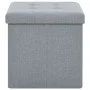 Klapphocker mit Stauraum Kunstleinen hellgrau von vidaXL, Klapphocker und Stühle - Ref: Foro24-247078, Preis: 28,04 €, Rabatt: %