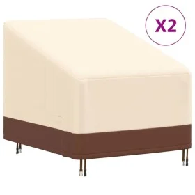 Cubiertas tumbonas jardín 2 uds tela Oxford 600D 79x97x48/74cm de , Fundas para muebles de jardín - Ref: Foro24-3203381, Prec...