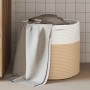 Beige and white cotton storage basket Ø40x35 cm by , Baskets - Ref: Foro24-358467, Price: 27,84 €, Discount: %