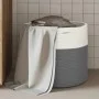 Cesta de almacenaje algodón gris y blanco Ø40x35 cm de , Cestas - Ref: Foro24-358465, Precio: 26,39 €, Descuento: %
