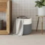 Cesta de almacenaje algodón gris y blanco Ø40x35 cm de , Cestas - Ref: Foro24-358465, Precio: 26,39 €, Descuento: %
