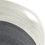 Cesta de almacenaje algodón gris y blanco Ø40x35 cm de , Cestas - Ref: Foro24-358465, Precio: 26,39 €, Descuento: %