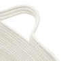Grauer und weißer Wäschekorb aus Baumwolle, Ø60x36 cm von , Wäschekörbe - Ref: Foro24-358473, Preis: 30,64 €, Rabatt: %