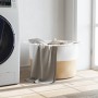 Beige and white cotton laundry basket Ø55x36 cm by , Laundry baskets - Ref: Foro24-358471, Price: 27,73 €, Discount: %