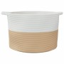 Beige and white cotton laundry basket Ø55x36 cm by , Laundry baskets - Ref: Foro24-358471, Price: 27,73 €, Discount: %